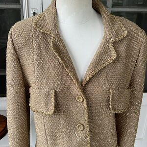 VTG 80s Knit Blazer with Gold Thread by Margot Green